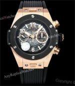 Swiss Grade Clone Hublot Big Bang 7750 Chronograph Watches Rose Gold Grey Dial